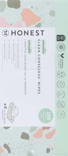 The Honest Company Hypoallergenic Multi-Use Baby Wipes for Sensitive Baby Skin, Rose Blossom, 60 Count