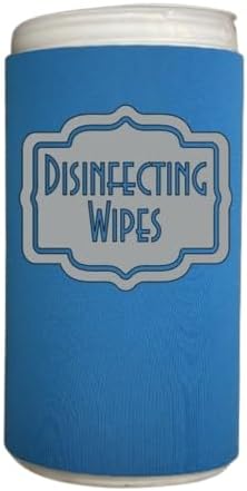Disinfecting Wipes Cover with Silver Label Modern (Large, Black)