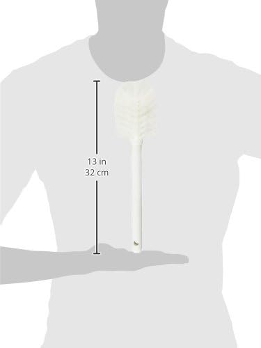 SPARTA Large Water Bottle Brush Ideal for Wide-Mouth Jars, Bottles and Tumblers, Dishwashing Tool with Handle for Home and Commercial Kitchens, Plastic, 12 Inches, White