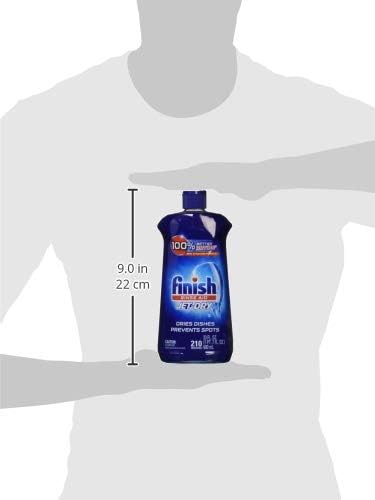 Finish Jet-Dry Dishwasher Rinse Aid, Compatible with Dishwasher Detergent, Prevents Spots & Residues, Dries, Shine & Protects, 32 oz, 315 washes