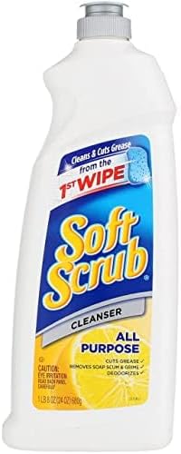 Soft Scrub Cleanser, Lemon, 24 oz-2 pk