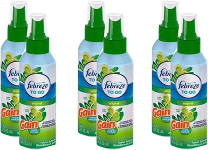 To Go Fabric Refresher 2.8 Ounce Spray, Gain Original Scent, 3 Pack
