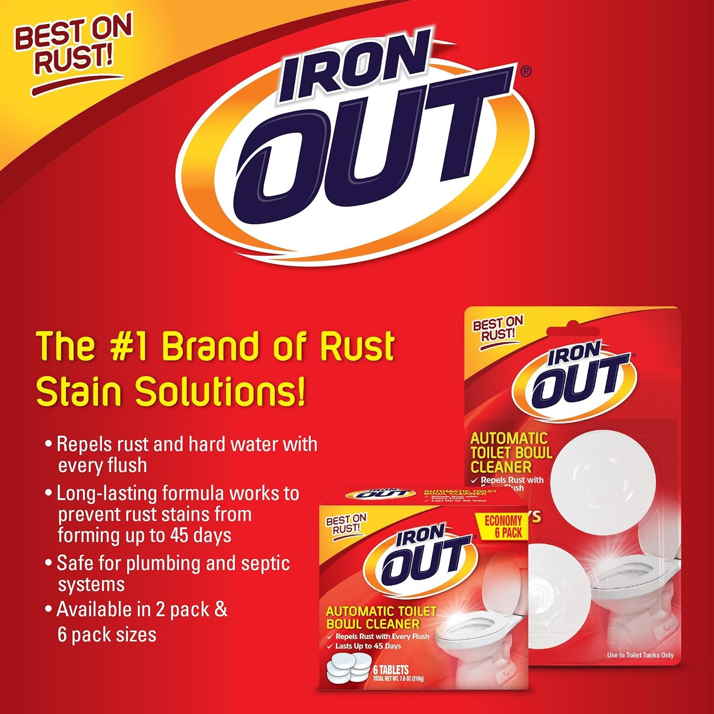 Automatic Toilet Bowl Cleaner Tablets, 12 Tablets