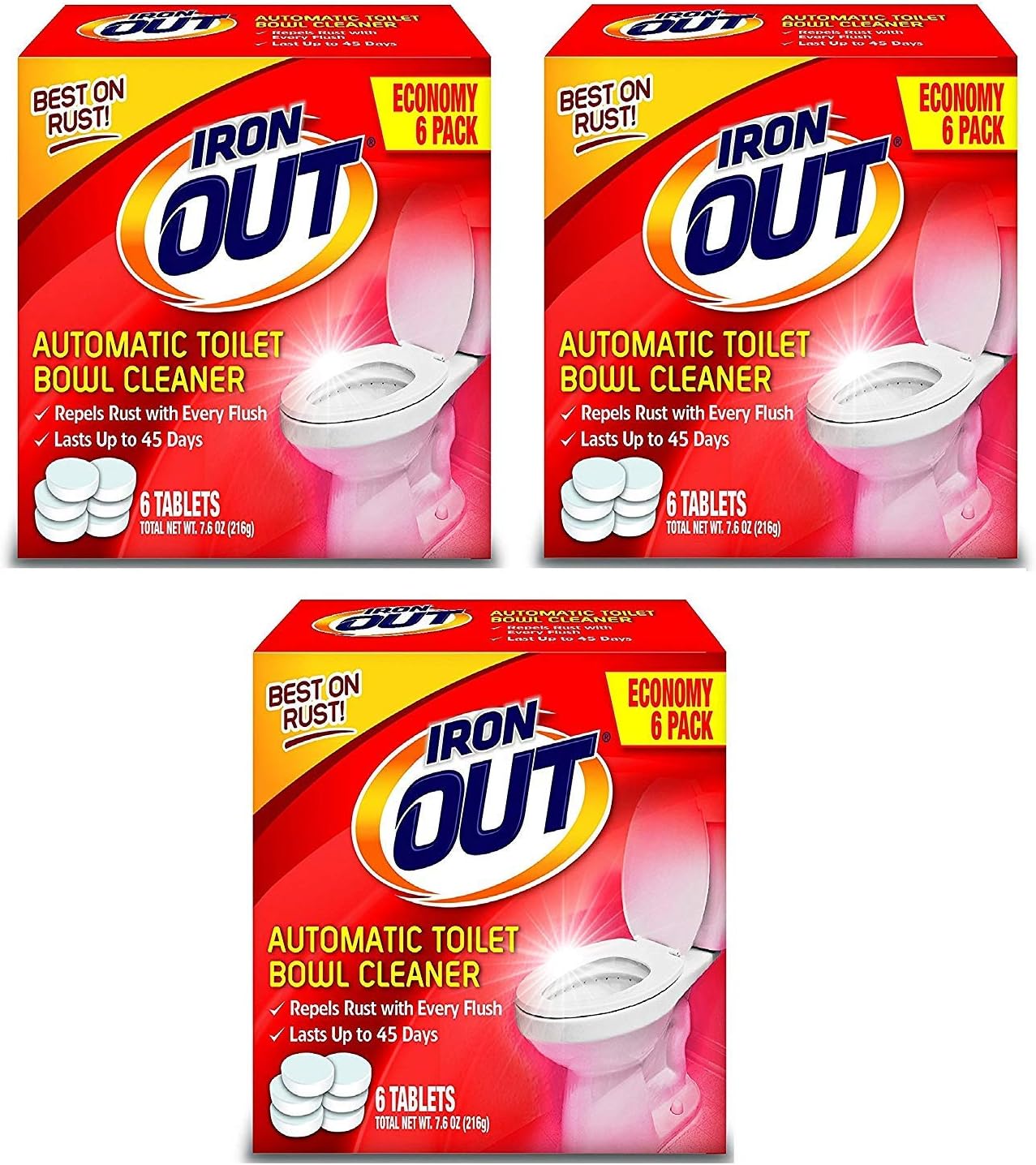 Automatic Toilet Bowl Cleaner Tablets, 12 Tablets