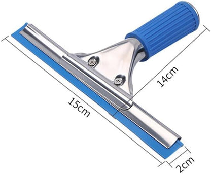 45cm 18in Grip Glass Squeegee for Window Cleaning,Stainless Steel All Purpose Squeegee with Non-Slip Handle for Shower Doors Window Car Mirror Glass (18in/45cm, Black)