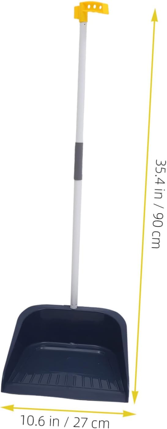 Lurrose Broom and Dustpan Set Heavy Duty Floor Cleaning Kit with Soft Bristles and Ergonomic Long Handle for Home Kitchen Tile and Hardwood Surfaces
