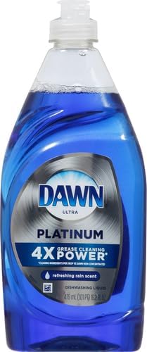 Dawn Platinum Refill Jug Dish Soap, Fresh Rain Scent Liquid Dishwashing Detergent Powerful Dawn Dish Soap for Tough Grease Removal Dishwashing Liquid Value Pack, 51.5 oz (Pack of 2)