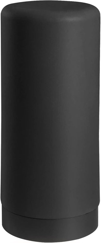ElmRidge Dish Soap Silicone Dispenser for Kitchen Sink,Squeeze Washing Up Liquid and Hand Soap,Round refillable Silicone Bottles,Easy to Fill and to use, 8.5 oz,Black 2.4 x 2.4 x 5.5 inches (Gray)