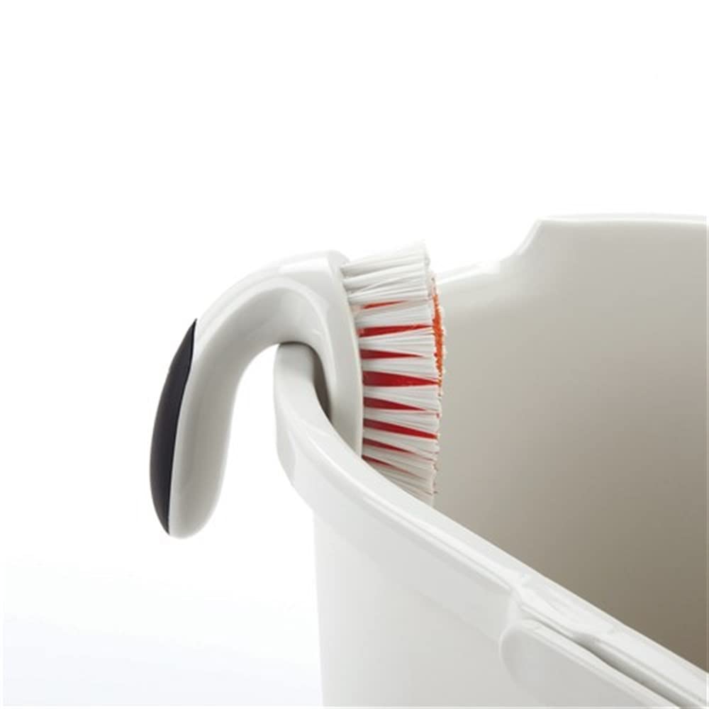 OXO Good Grips All-Purpose Scrub Brush – 2-Pack, Crevice Cleaning, Bathroom Cleaning, Scrub Brush with Handle, Brushes to Scrub Your Kitchen or bathrooms