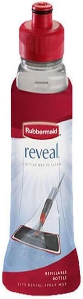 Rubbermaid Reveal Spray Mop Replacement Head, Red, Reusable Wet Mop Microfiber Pad for Floor Cleaning in Kitchen/Bathroom/Kitchen/School