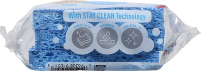 Scotch-Brite Scrub Dots Non-Scratch Scrub Sponge, Rinses Clean, for Washing Dishes and Cleaning Kitchen, 3 Scrub Sponges