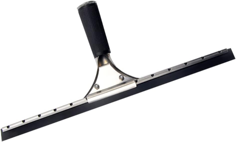 45cm 18in Grip Glass Squeegee for Window Cleaning,Stainless Steel All Purpose Squeegee with Non-Slip Handle for Shower Doors Window Car Mirror Glass (18in/45cm, Black)