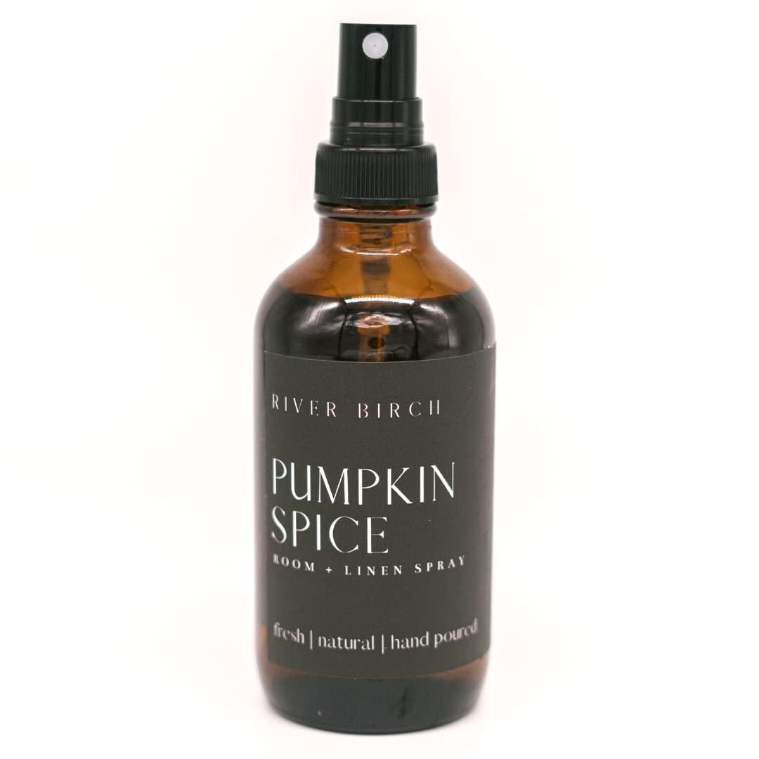River Birch Luxury Linen and Room Spray - Home Signature Scent Balsam and Cedar Room Fragrance Spray - Fragrant Fresh Linen Air Freshener For Bedding - Handmade in Texas - 4 oz Glass Amber Bottle