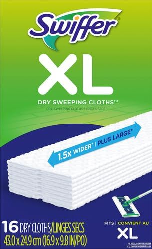 Swiffer Sweeper X-Large Disposable Sweeping Cloths, White, 16-Count Boxes (Pack of 3)