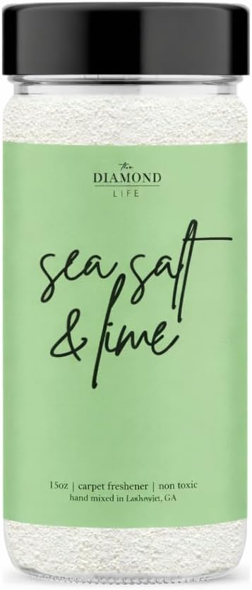 Home “Sea Salt & Lime” Carpet Deodorizer Powder – Natural Odor Eliminator for Carpets, Upholstery, Pet Urine, Dog Beds & Cat Litter Boxes – Pet-Friendly, Non-Toxic Spring Cleaning