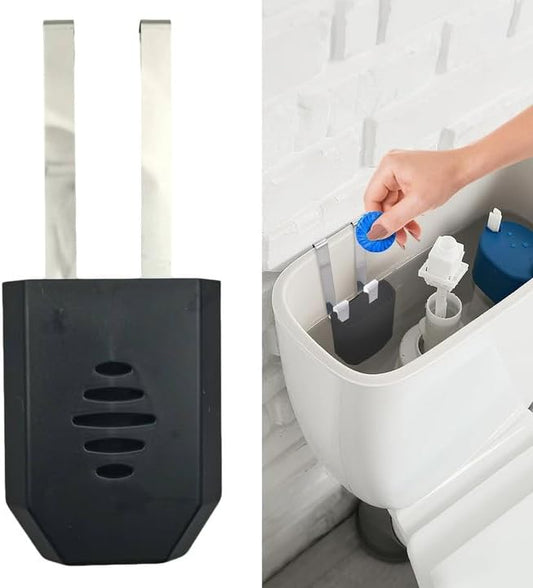 Toilet Tank Tablet Holder, Hanging Toilets Bowl for Toilets Tank Tablet, Plastic & Stainless Steel Tablets Organizer Reduces Dissolved Residue Buildup, Toilet Tank Accessory, White