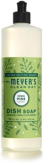 Mrs. MEYER'S CLEAN DAY Liquid Dish Soap 3 Pack Variety, Acorn Spice, Apple Cider, Fall Leaves, 16 OZ Each, 1 CT