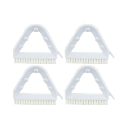 SPARTA Plastic Commercial Grout Brush, Triangle-Shaped Scrub Brush with Scraper and Two Threaded Holes for Attaching Handle (Sold Separately), 9 x 7 x 7 Inches, Gray