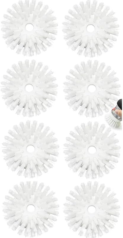 Palm Brush Refills for OXO Soap Dispensing Dish Brush - 4 Pack Cleaning Replacement Brush Head for OXO Palm Brush(White)