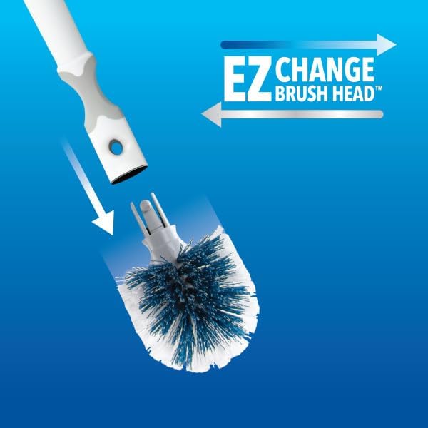Unger No-Drip Toilet Brush Set, Flexible Neck Scrubber with Portable Carrying Caddy Holder, Discreet Bathroom Cleaning Supplies, Scrub Tough Stains with Non-Scratch Bristles