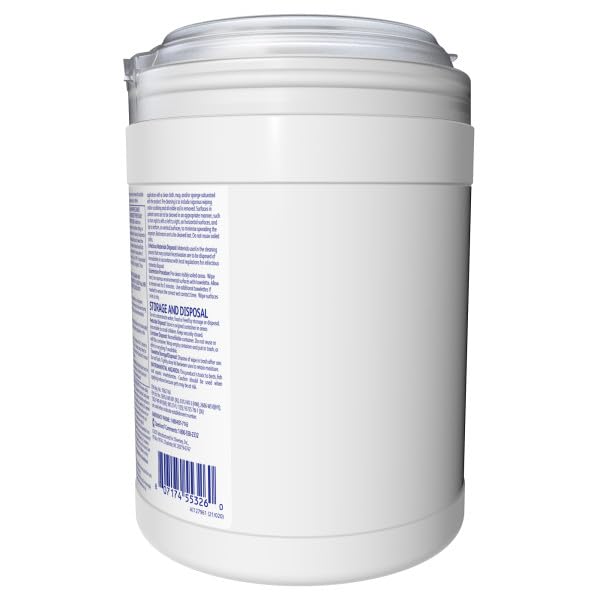 Oxivir Diversey Tb 5388471 Ready-to-Use Disinfectant Cleaning Wipes, Accelerated Hydrogen Peroxide, Large 7x8-Inch Sheets, 60-Wipes, 1-Slim Canister
