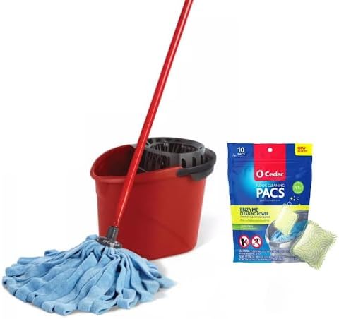 O-Cedar Quickwring Bucket & MF Cloth Mop + 1 Lavender PAC (Variety Pack)