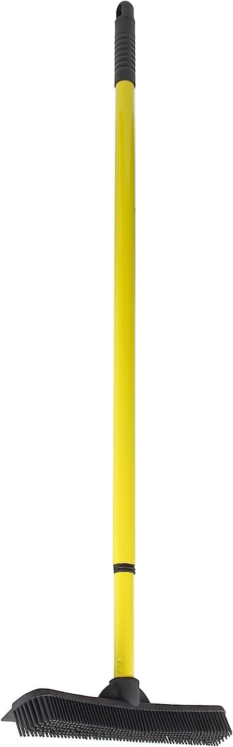 FURemover Pet Hair Removal Rubber Broom, 61" Telescopic Handle