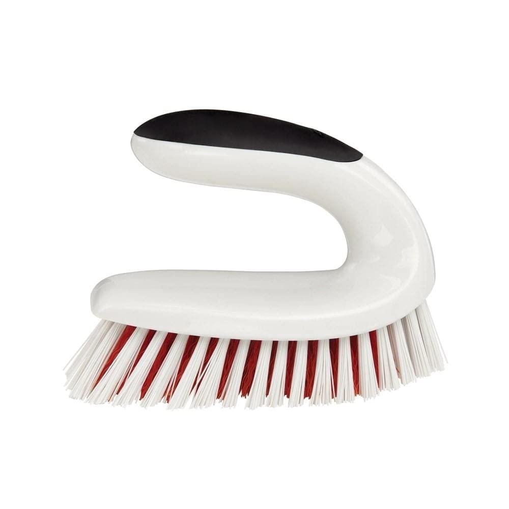 OXO Good Grips All-Purpose Scrub Brush – 2-Pack, Crevice Cleaning, Bathroom Cleaning, Scrub Brush with Handle, Brushes to Scrub Your Kitchen or bathrooms