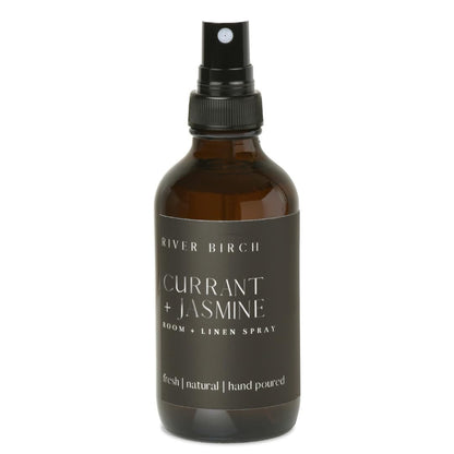 River Birch Luxury Linen and Room Spray - Home Signature Scent Balsam and Cedar Room Fragrance Spray - Fragrant Fresh Linen Air Freshener For Bedding - Handmade in Texas - 4 oz Glass Amber Bottle