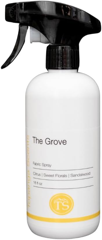 Topanga Scents The Grove Fabric Spray – 16 fl oz | Citrus, Sweet Florals & Sandalwood | Vegan, Phthalate‑Free