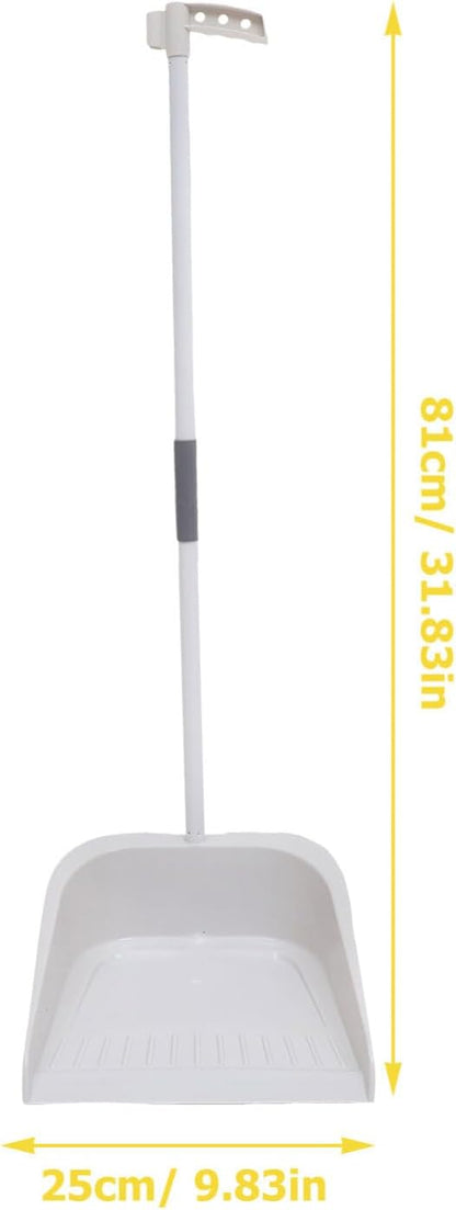 Lurrose Broom and Dustpan Set Heavy Duty Floor Cleaning Kit with Soft Bristles and Ergonomic Long Handle for Home Kitchen Tile and Hardwood Surfaces