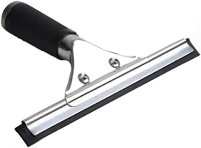 45cm 18in Grip Glass Squeegee for Window Cleaning,Stainless Steel All Purpose Squeegee with Non-Slip Handle for Shower Doors Window Car Mirror Glass (18in/45cm, Black)