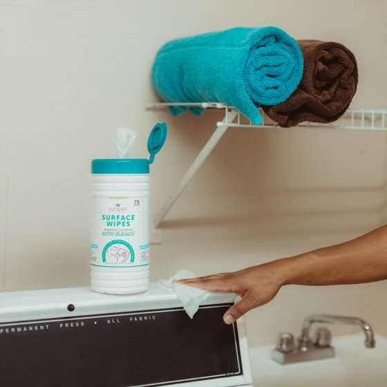 Juniper CLEAN 3 Pack Surface Cleaning Wipes with Bleach, All-Purpose Cleaner for Bathroom, Kitchen, Office, 216 Count Soft Flow, Fresh Scent, Lint Free & Durable