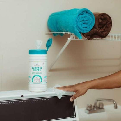 Juniper CLEAN 3 Pack Surface Cleaning Wipes with Bleach, All-Purpose Cleaner for Bathroom, Kitchen, Office, 216 Count Soft Flow, Fresh Scent, Lint Free & Durable