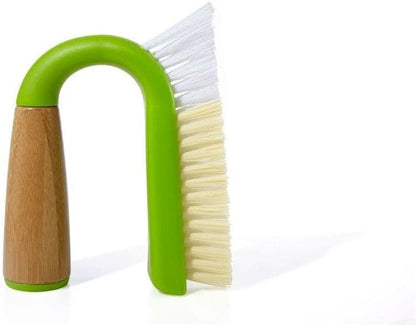 Full Circle Grunge Buster, Grout & Tile Scrub Brush, Recycled Materials, Tough & Durable, Grey