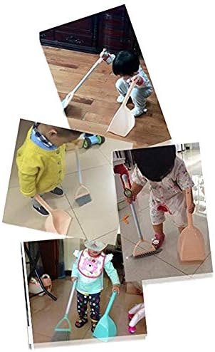 Mini Broom and Dustpan, Home Kitchen Sweeping for Kids(White+Gray)