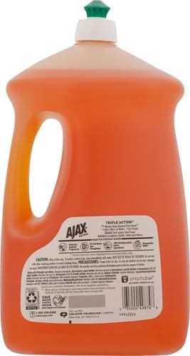 Ajax Ultra Liquid Dish Soap with Fabuloso Watermelon Scent, Fights Grease and Stuck-On Stains, Deep Cleaning Action, Mess-Free, Easy-Flip Cap, 52 fl oz Bottle