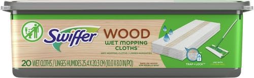 Swiffer Heavy Duty Mop Wet Multi-Surface Cloth Refills for Floor Mopping and Cleaning, Hardwood Floor Cleaner, 20 count