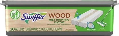 Swiffer Heavy Duty Mop Wet Multi-Surface Cloth Refills for Floor Mopping and Cleaning, Hardwood Floor Cleaner, 20 count