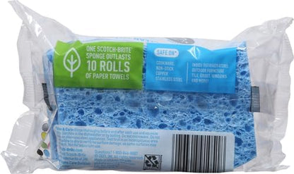 Scotch-Brite Scrub Dots Non-Scratch Scrub Sponge, Rinses Clean, for Washing Dishes and Cleaning Kitchen, 3 Scrub Sponges