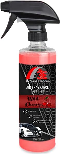 3E Car Air Freshener Premium Baby Powder Scent 16 fl oz – Professional Automotive Air Freshener & Odor Eliminator, Long-Lasting Interior Fragrance for Cars, Trucks, SUVs, RV, Home & Office