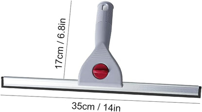 18" Heavy Duty Window Cleaning Squeegee Handheld Scraper for Glass Doors, Windows, Car Windshields (Black, 18IN/45CM)