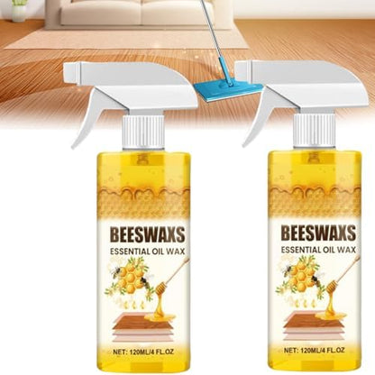 Beeswax Essential Oil Wax,Beeswax Furniture Polish Spray,Beeswax Essential Oil for Wood,Beeswax Oil for Wood,for Floors and Furniture (2PC)