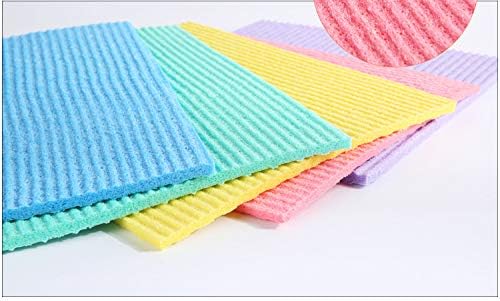 Reusable Cleaning Cellulose Sponge Cloths Absorbent Wipes Clean Kitchen Car Dish Eco-Friendly Dishcloth Hand Towel Auto - 1pack (5pcs)