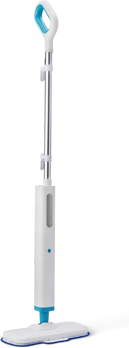 Amazon Basics Steam Mop for All Sealed Hard Floors, Heats Up in 30 Seconds, Chemical-Free Cleaning, 3 Washable Pads, 20-Foot Cord, White