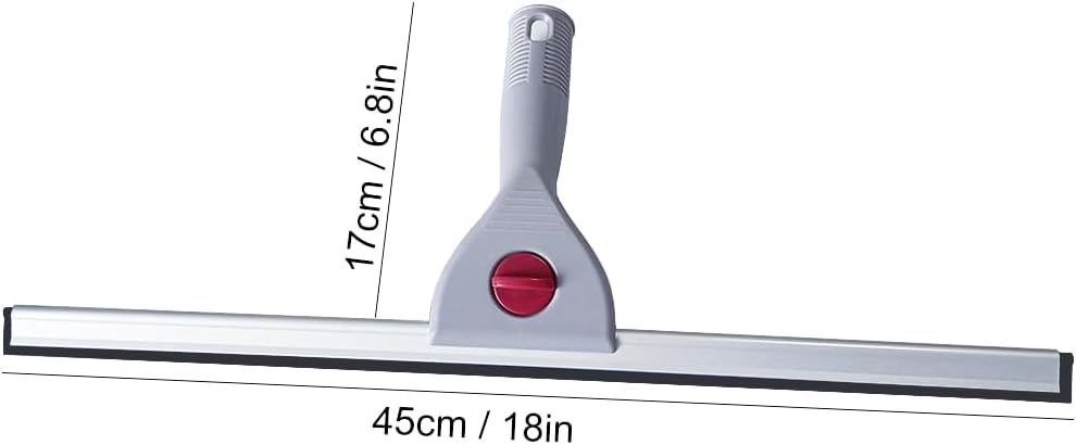 18" Heavy Duty Window Cleaning Squeegee Handheld Scraper for Glass Doors, Windows, Car Windshields (Black, 18IN/45CM)