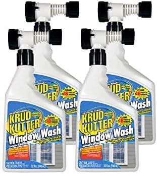 Krud Kutter Window Wash Cleaner, 32 oz, Streak Free Glass Cleaner for Windows, Mirrors and Glass Surfaces, Removes Dirt, Dust and Grime, Indoor and Outdoor Use