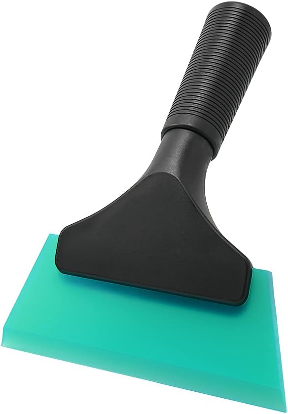 FOSHIO Small Squeegee with 5 Inch Dark Blue Rubber Blade Mini Wiper Window Tinting Tools for Mirror Glass Window Cleaner with Non-Slip Handle, 2 Pack