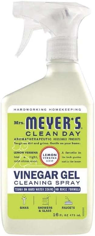 Mrs. MEYER'S 1028522 16 oz Clean Day Lemon Verbena Scent Concentrated Vinegar Gel Cleaner Liquid Spray - Pack of 6