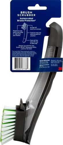Scotch-Brite Odor Resist Soap Control Dishwand Brush, 1 Cleaning Dish Wand Brush, Precise Soap Control, Leak-Free Guarantee, Safe on Dishes, Nonstick Cookware, Tubs